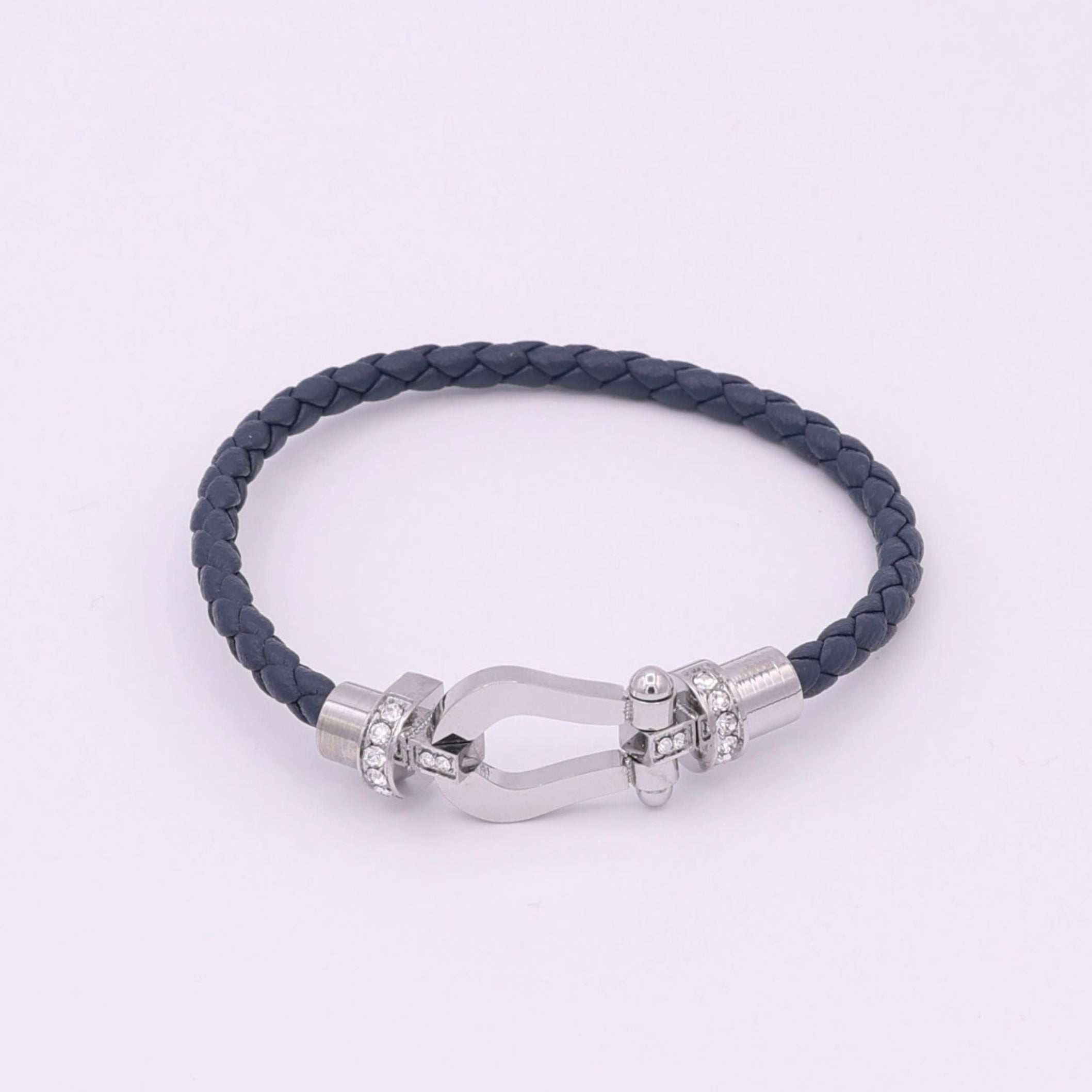BUCKLE BRACELET - SILVER DARKBLUE