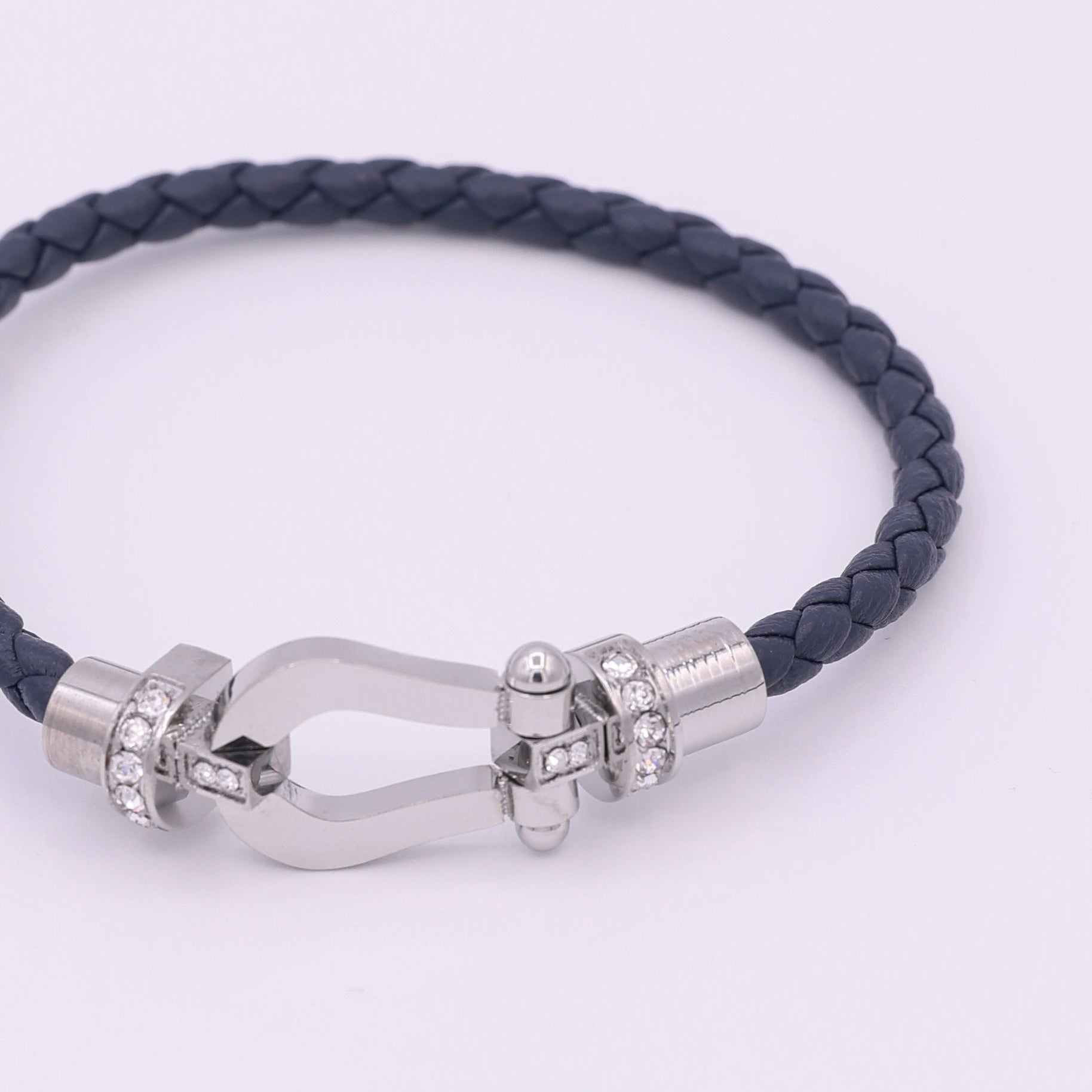 BUCKLE BRACELET - SILVER DARKBLUE
