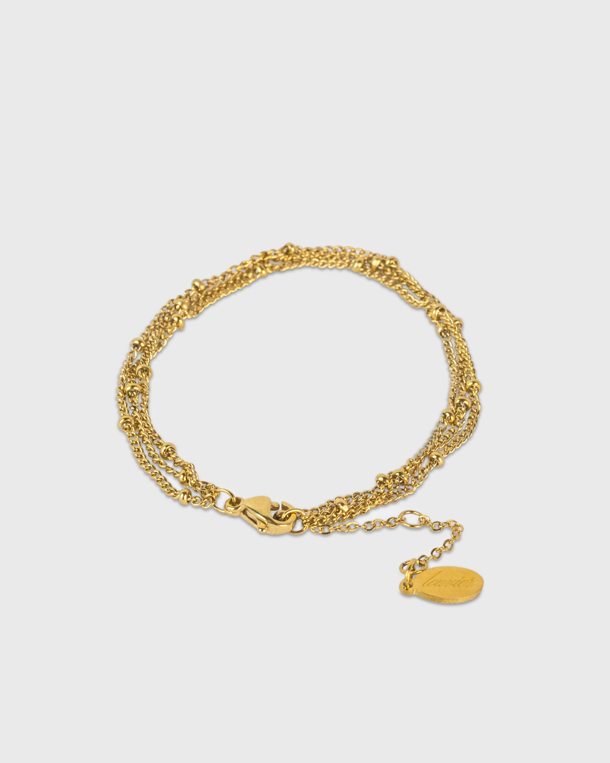 DRIEVOUDIGE ARMBAND – 14K GOUD